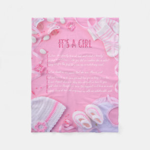 Manta Polar "Es un Chica" Baby Blanket