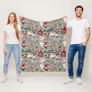 Manta Polar Es un feliz modelo del navidad del barro amasado