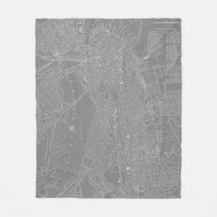 Manta Polar Esbozo del mapa de Boston City