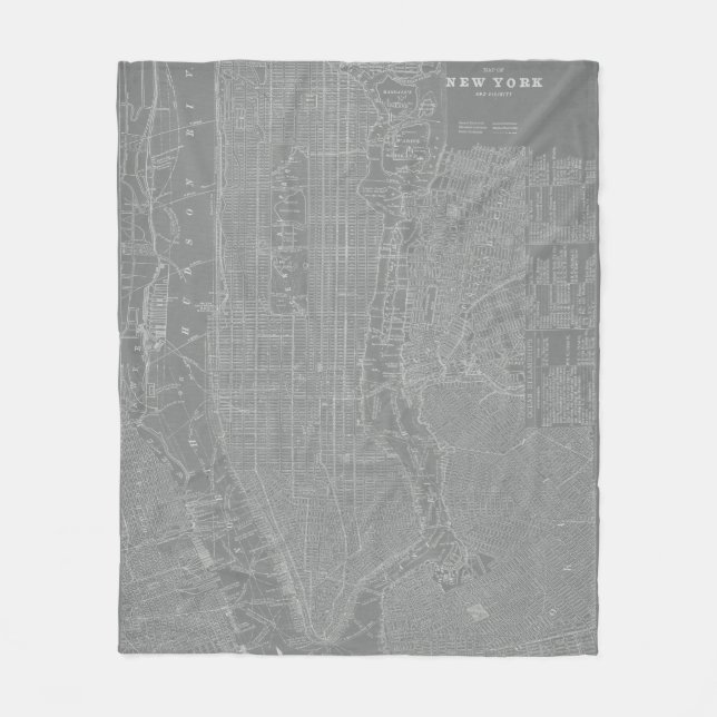 Manta Polar Esbozo del mapa de Nueva York (Anverso)