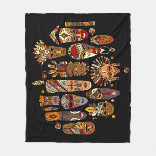Manta Polar Esbozos étnicos de la máscara tribal