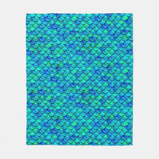 Manta Polar Escalas azules de Aqua Falln (Anverso)