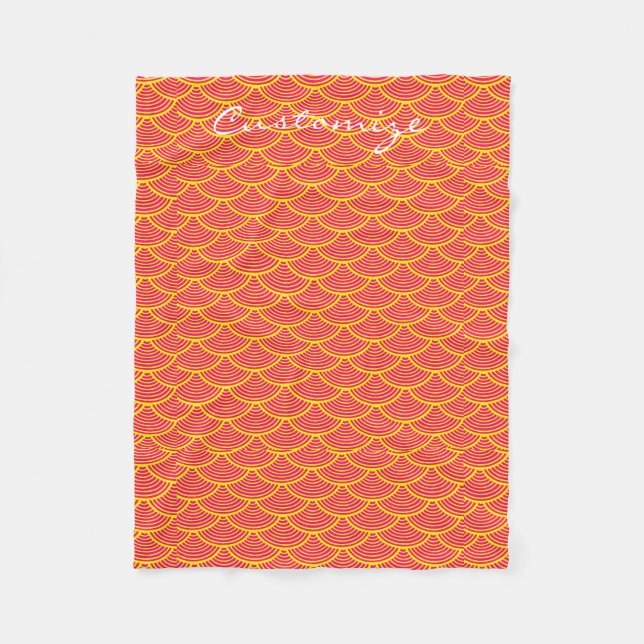 Manta Polar escalas de sirena Thunder_Cove rojo/naranja (Anverso)