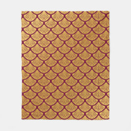 Manta Polar Escalas de sirenas Art Deco - Magenta