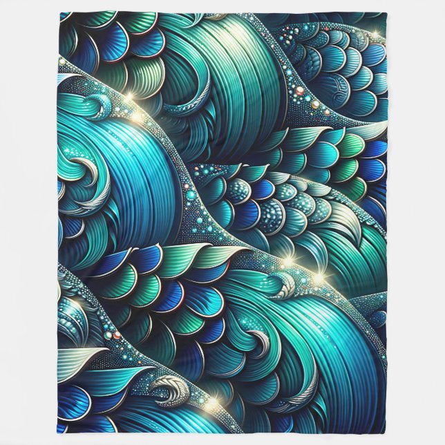 Manta Polar "Escalas de sirenas irlandesas" (Anverso)