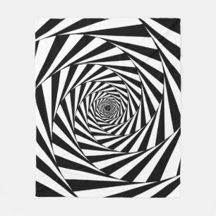 Manta Polar Escalera en espiral de remolino abstracto en blanc
