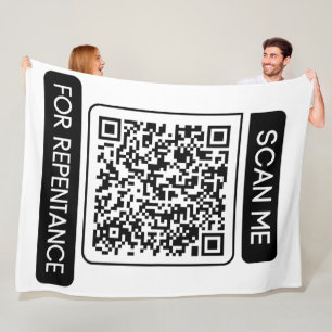 Manta Polar Escanearme para arrepentirse código QR