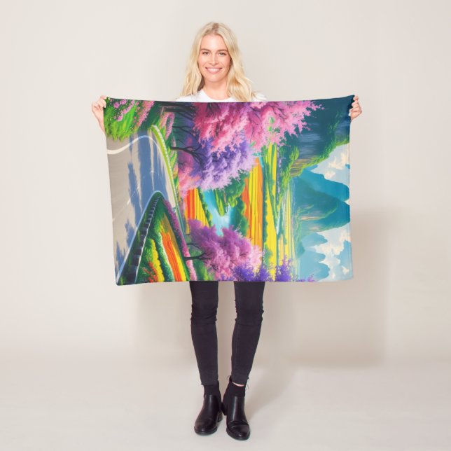 Manta Polar "Escape dorado - Funda de gafas naturales" (In situ)