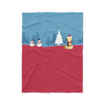 Escena combinada del navidad gordo del perro