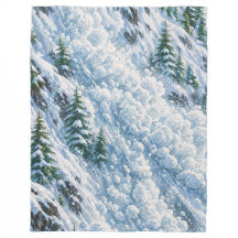 Escena de nieve en la montaña de alud