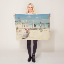 Escena de playa (vacaciones en Mentone) (Arte aust