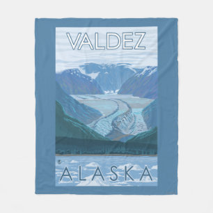 Manta Polar Escena del glaciar - Valdez, Alaska