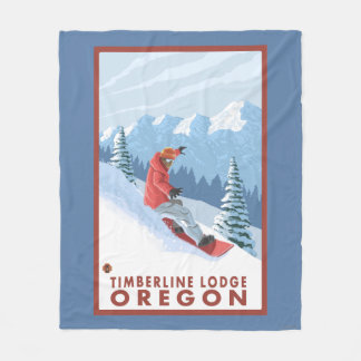 Manta Polar Escena del Snowboarder - casa de campo del