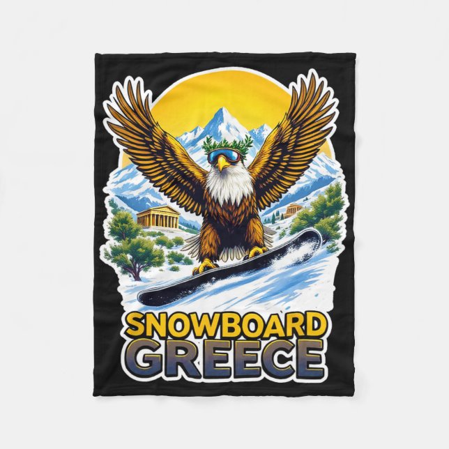 Manta Polar Escenario De Snowboard En Grecia (Anverso)