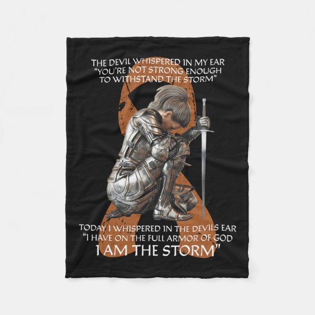 Manta Polar Esclerosis Múltiple Cuidada Mujeres Regalos Naranj (Anverso)