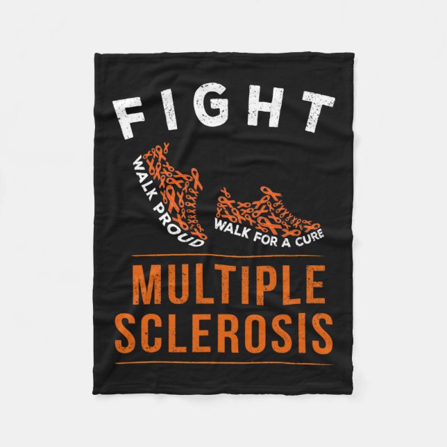 Manta Polar Esclerosis múltiple Ms Awareness Warrior Ribbon 1 (Anverso)