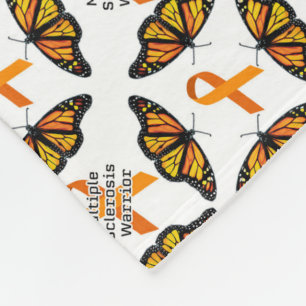 Manta Polar Esclerosis múltiple MS guerrero con mariposas