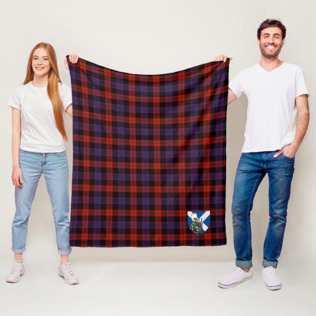 Manta Polar Escocia Broun Modern Tartan Plaid (In situ)
