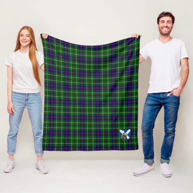 Manta Polar Escocia Duncan Modern Tartan Plaid (In situ)
