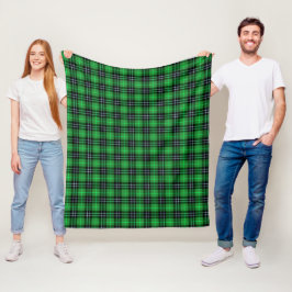 Manta Polar Escocia Green Tartán Plaid