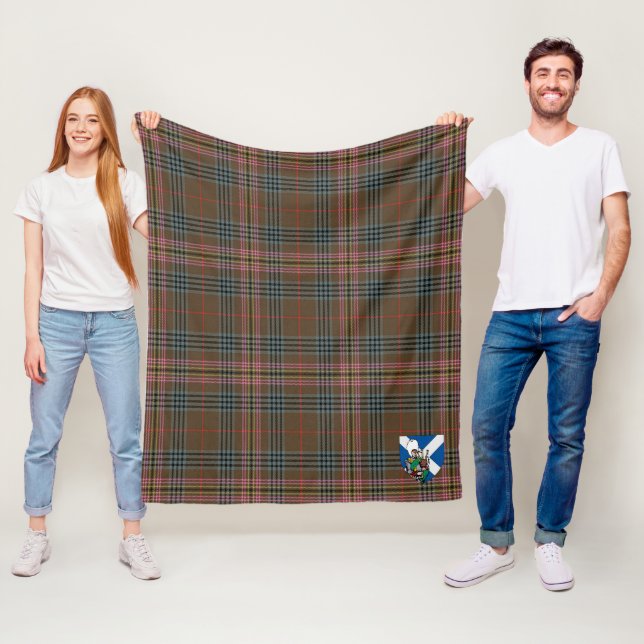 Manta Polar Escocia Kennedy Weathered Tartan Plaid (In situ)