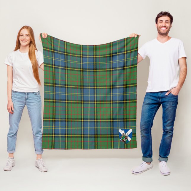 Manta Polar Escocia MacMillan Caza Antiguo Tartán Plaid (In situ)