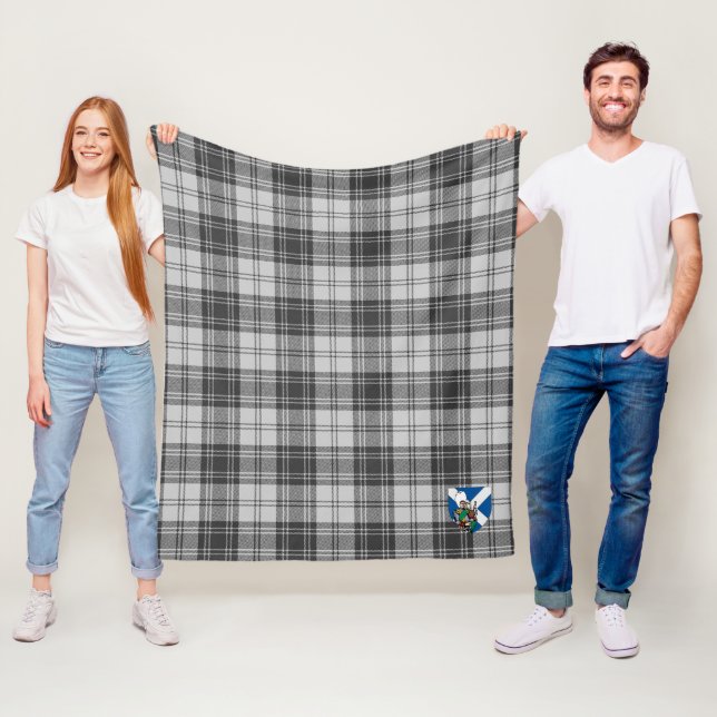 Manta Polar Escocia Sandilands Gray Tartan Plaid (In situ)