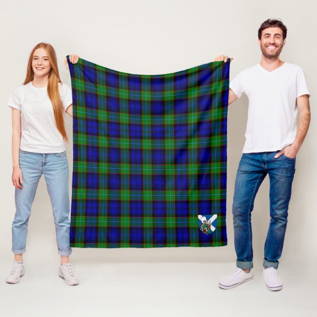 Manta Polar Escocia Sempill Modern Tartan Plaid (In situ)