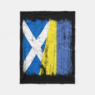 Manta Polar Escocia Ucrania Media Bandera Escocesa Ucrania Her