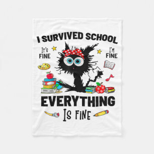 Manta Polar Escolar Feliz primer día de clases está bien, yo s
