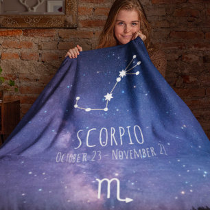 Manta Polar Escorpio Constelación zodiaca personalizada