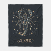 Escorpio Zodiac Constelación Fleece Blanket