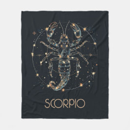 Manta Polar Escorpio Zodiac Constelación Fleece Blanket
