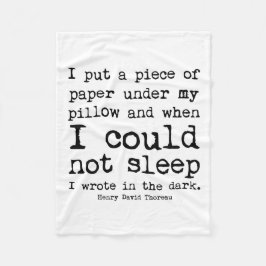 Manta Polar Escribí en la cita oscura de Thoreau