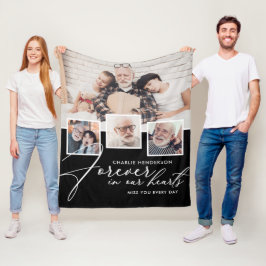 Manta Polar Escrito A Mano De 4 Collages de fotos Para Siempre