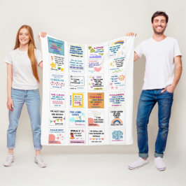 Manta Polar Escritura de corte niños memoria verso biblia