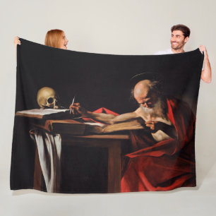 Manta Polar Escritura de Saint Jerome (por Caravaggio)