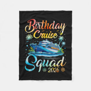 Manta Polar Escuadrón de crucero de cumpleaños 2026 Fiesta de 