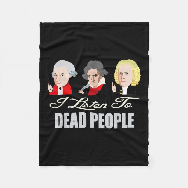 Manta Polar Escucha Muertos Música Clical Mozart Bach Bee (Anverso)