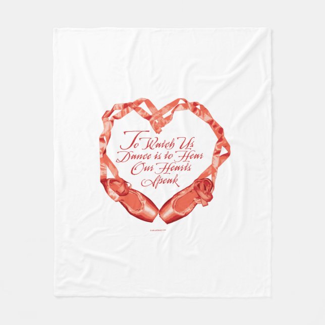 Manta Polar Escuchar nuestros corazones de ballet (Anverso)