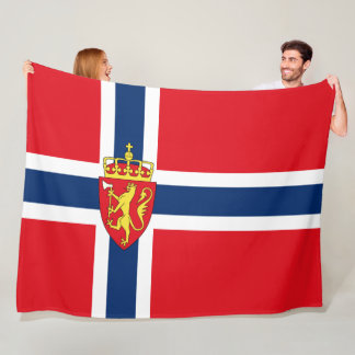 Manta Polar Escudo de armas de Noruega en la bandera de Norueg