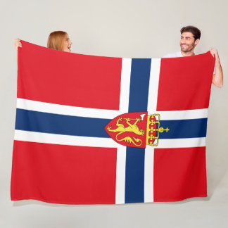 Manta Polar Escudo de armas de Noruega en la bandera de Norueg