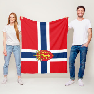 Manta Polar Escudo de armas de Noruega en la bandera de Norueg