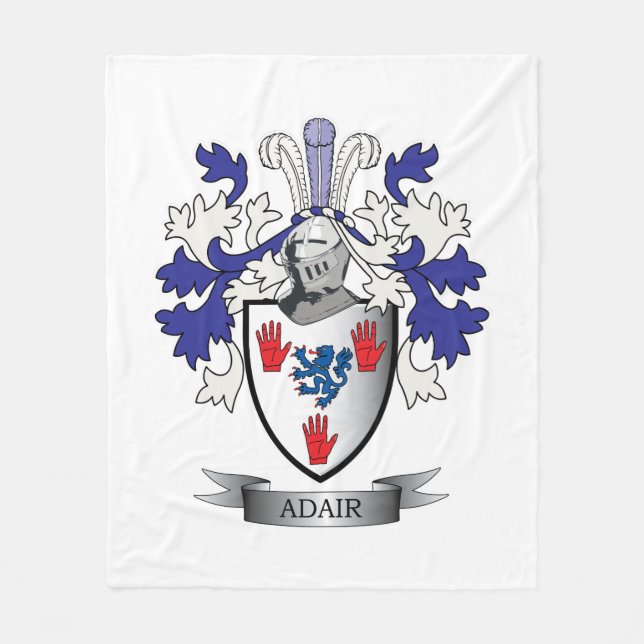 Manta Polar Escudo de armas del escudo de la familia de Adair (Anverso)