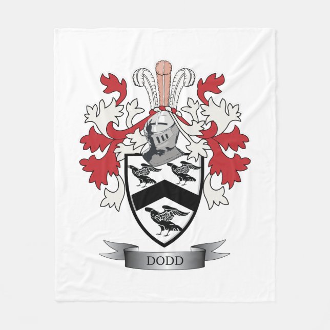 Manta Polar Escudo de armas del escudo de la familia de Dodd (Anverso)