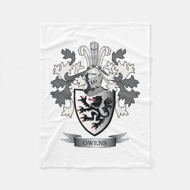 Manta Polar Escudo de armas del escudo de la familia de Owens (Anverso)