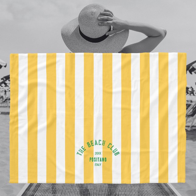 Manta Polar Escudo de Beach Club Banda Amarilla Monograma (Subido por el creador)