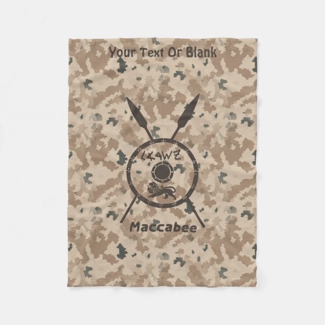 Manta Polar Escudo De Macabetes Y Láminas Desérticas (Anverso)