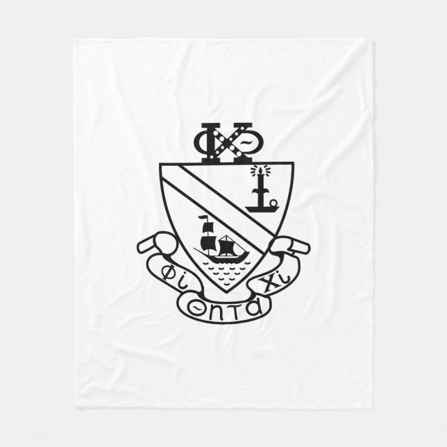 Manta Polar Escudo de Phi Chi Theta | B&W (Anverso)