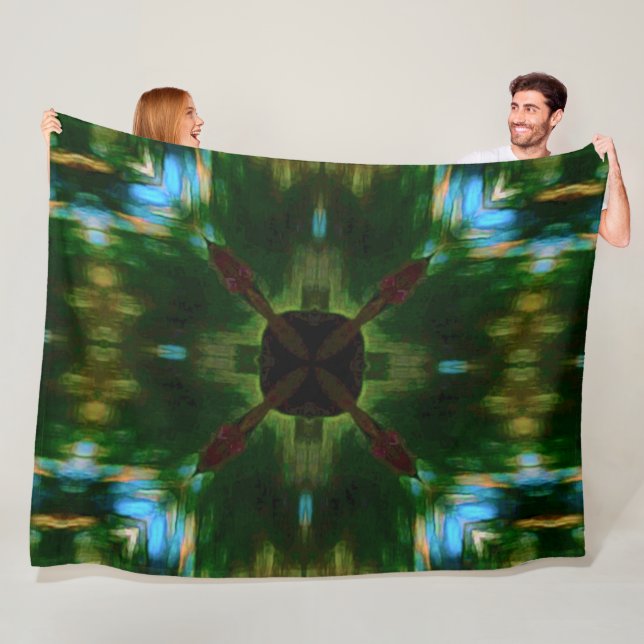 Manta Polar Escudo tribal nativo americano Mandala Quilt (In situ)